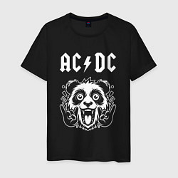 Мужская футболка AC DC rock panda