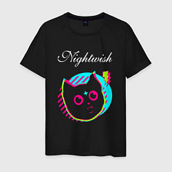 Мужская футболка Nightwish rock star cat