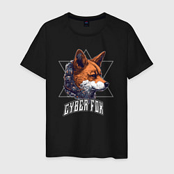 Мужская футболка Cyborg fox