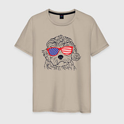 Мужская футболка USA dog
