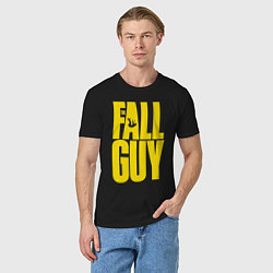 Футболка хлопковая мужская The fall guy logo, цвет: черный — фото 2