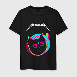 Мужская футболка Metallica rock star cat
