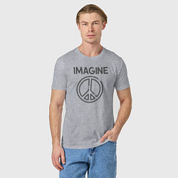 Футболка хлопковая мужская Peace imagine, цвет: меланж — фото 2