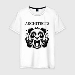 Футболка хлопковая мужская Architects - rock panda, цвет: белый