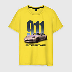 Мужская футболка Порше 911 спортивный автомобиль
