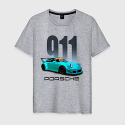 Мужская футболка Cпортивный автомобиль Porsche
