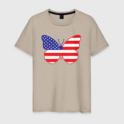 Мужская футболка Американская бабочка