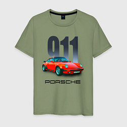 Мужская футболка Porsche 911 спортивный немецкий автомобиль