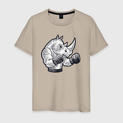 Мужская футболка Носорог боксёр