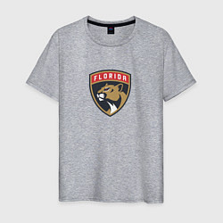 Футболка хлопковая мужская Florida Panthers NHL, цвет: меланж