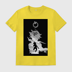Футболка хлопковая мужская Семь смертных грехов Мелиодас, цвет: желтый