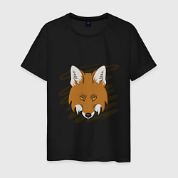 Мужская футболка Стилизованная морда лисы
