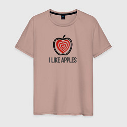 Мужская футболка Графика яблоко