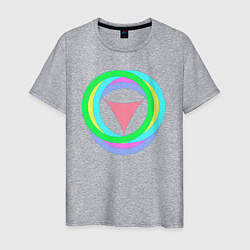 Мужская футболка Кольца окружностей с треугольником