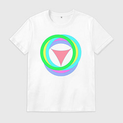 Мужская футболка Кольца окружностей с треугольником