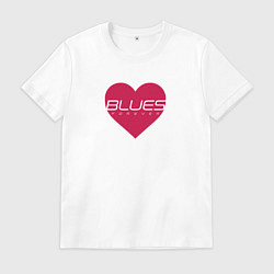 Футболка хлопковая мужская Блюз любовь навсегда, цвет: белый