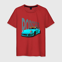 Мужская футболка Винтажный немецкий автомобиль Порше 911