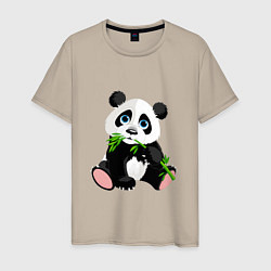 Мужская футболка Панда кушает тростник