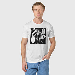 Футболка хлопковая мужская Мэш Бёрндэд, цвет: белый — фото 2