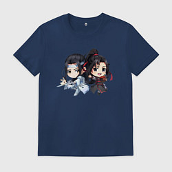 Футболка хлопковая мужская Магистр дьявольского культа Ванцзи Лань, цвет: тёмно-синий