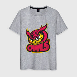 Футболка хлопковая мужская Team owls, цвет: меланж