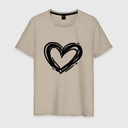 Мужская футболка Черное сердце