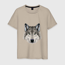 Мужская футболка Классный красивый волк