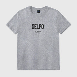 Футболка хлопковая мужская Selpo, цвет: меланж