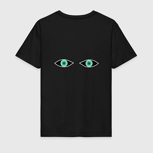 Мужская футболка Глаза - помни о наблюдении / Черный – фото 2