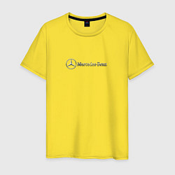 Мужская футболка Mercedes benz logo grey