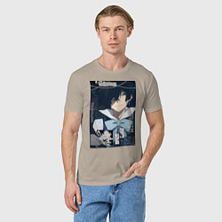 Футболка хлопковая мужская Мемуары Ванитаса Ванитас вампир, цвет: миндальный — фото 2