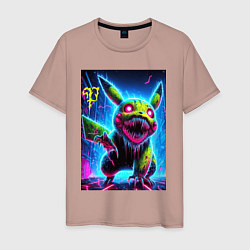 Мужская футболка Pikachu - nightmare ai art fantasy