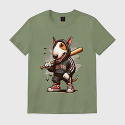 Мужская футболка Bully with a baseball bat - ai art fantasy