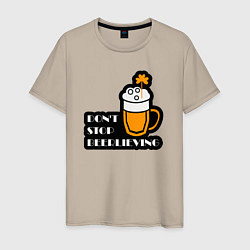 Мужская футболка Dont stop beerlieving