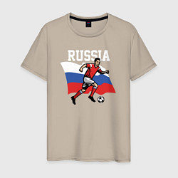 Мужская футболка Russia football inscription