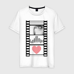 Мужская футболка Пиксели кинопленка город