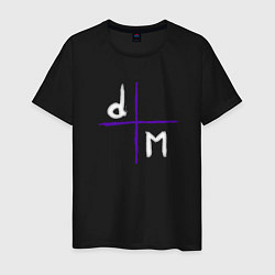 Футболка хлопковая мужская Depeche Mode - Logo devotional, цвет: черный