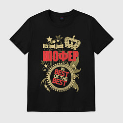 Футболка хлопковая мужская Шофер лучший из лучших, цвет: черный