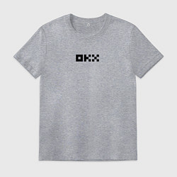 Футболка хлопковая мужская Okx, цвет: меланж