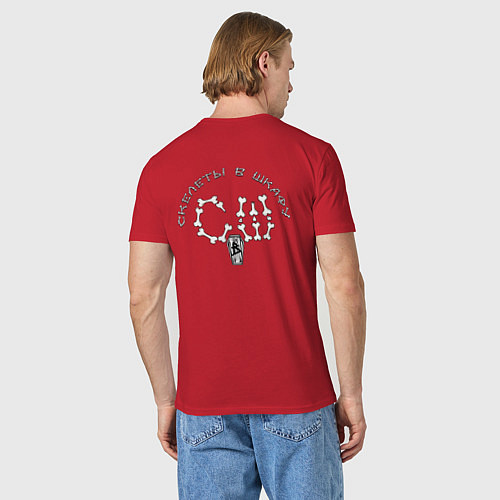Мужская футболка Арт Регги - Скелеты в шкафу / Красный – фото 4