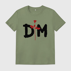 Футболка хлопковая мужская Депеш мод логотип, цвет: авокадо