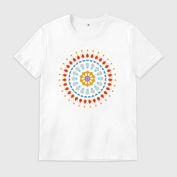 Мужская футболка Цветочно-кружевная мандала