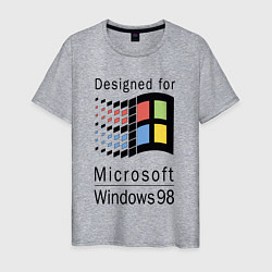 Мужская футболка Разработанный для windows 98