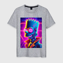 Мужская футболка Биоробот Барт - неоновое свечение