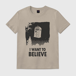 Мужская футболка Tardis - I want to believe
