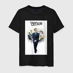 Футболка хлопковая мужская The office characters, цвет: черный