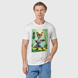 Футболка хлопковая мужская Kyokushin karate - fox, цвет: белый — фото 2