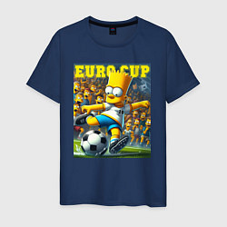 Мужская футболка Euro cup - Bart Simpson