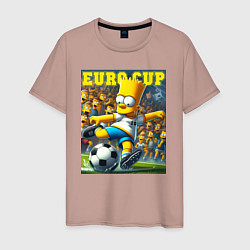 Мужская футболка Euro cup - Bart Simpson