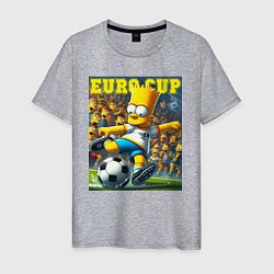 Мужская футболка Euro cup - Bart Simpson